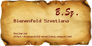 Bienenfeld Szvetlana névjegykártya